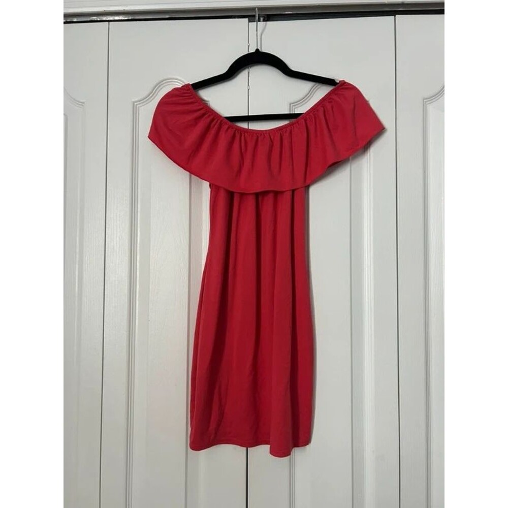 Lily's Red Off Shoulder Ruffle Mini Dress - Picture 1 of 5